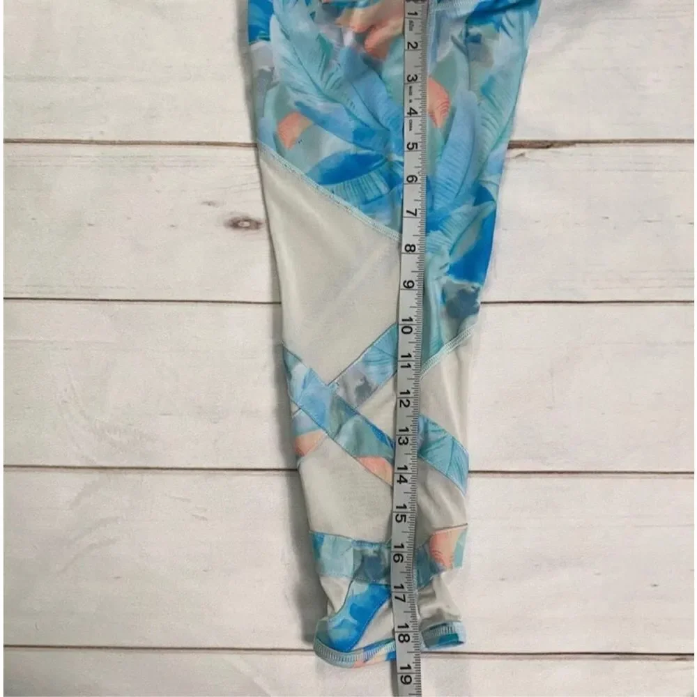 Zella Girls Print Crossover Crop Leggings Size 10/12